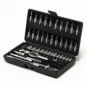 Набір інструментів MASTERTOOL Cr-V 1/4" 46 шт. 6PT (78-6046)