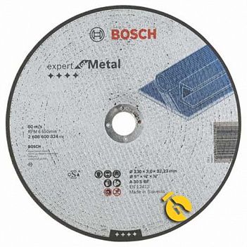 Круг отрезной по металлу Bosch Expert for Metal 230 x 3 х 22.23 мм (2608600324)