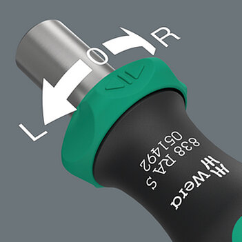 Викрутка тріскачкова з набором біт WERA Kraftform Kompakt 838 RA S Set 1 14 шт. (05051060001)