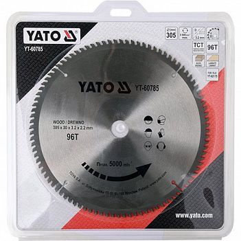 Диск пиляльний по дереву Yato 305x30x2,2 мм (YT-60785)