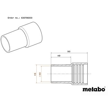 Муфта соединительная для пылесоса Metabo (630796000)