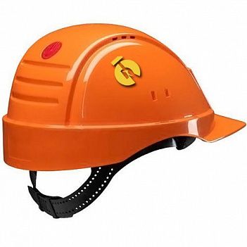 Каска защитная 3M G2000CUV-OR оранжевая (XH001650122)