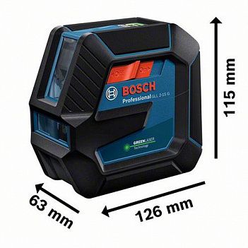 Нівелір лазерний Bosch GLL 2-15 G + LB 10 + BT 150 (0601063W01)