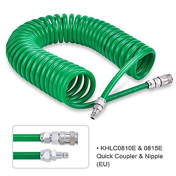 Шланг спиральный полиуретановый TopTul Quick Coupler & Nipple 10 м (KHLC0810E)