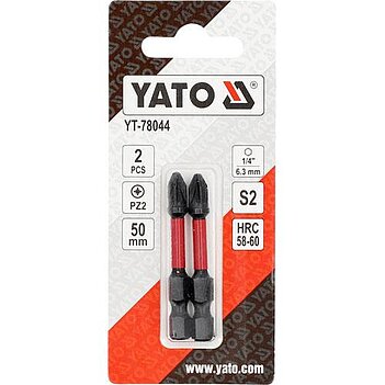 Бита ударная Pozidriv Yato 1/4" PZ2 2 шт. (YT-78044)