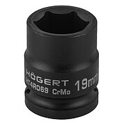 Головка торцева 6-гранна ударна Hoegert Cr-Mo 1/2" 19 мм (HT4R069)