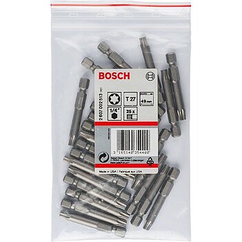 Бита Torx Bosch Extra Hard 1/4" T27 25 шт. (2607002513)