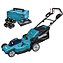Газонокосарка акумуляторна Makita + акумулятор 4 шт + зарядний пристрій + кейс (SET-DLM539Z-0426)
