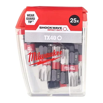 Біта ударна Torx Milwaukee Shockwave Impact Duty 1/4" TX40 25 шт. (4932430889)
