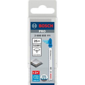 Полотно пильное по металлу Bosch PRO Metal thick T121BFC Jigsaw Blade 92 мм 25 шт. (2608655111)