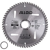 Диск пиляльний по дереву Alloid 190х30,0/25,40 мм (WS-19060)