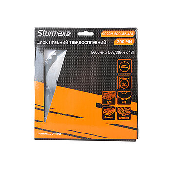 Диск пиляльний по дереву Sturmax 200x32/30 мм (9022M-200-32-48T)