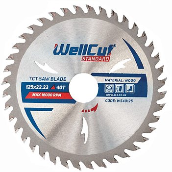 Диск пильный по дереву WellCut Standard 125х22,23мм (WS40125)