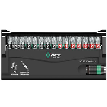 Набор бит WERA Bit-Check 30 BiTorsion 1 1/4" 30 шт. (05057430001)