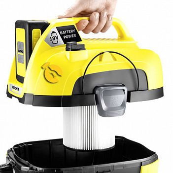 Пылесос аккумуляторный Karcher WD 1 Compact Battery Set + органайзер (9.611-310.0)