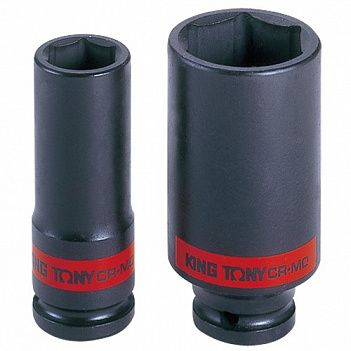 Головка торцевая 6-гранная ударная удлиненная King Tony 1/2" 3/8" (443512S) Головка торцевая 6-гранная ударная удлиненная King Tony 1/2" 3/8" (443512S)