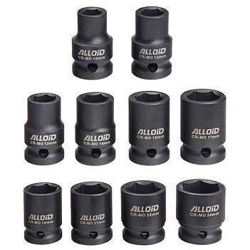 Набор головок 6-гранных ударных Alloid 1/2" 10 ед. (NUG-1024)