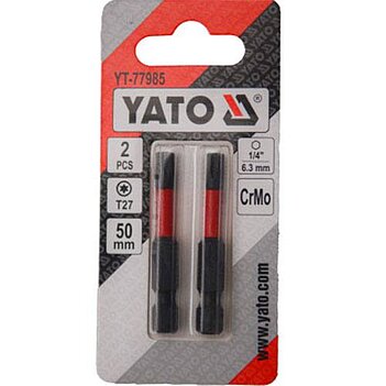 Біта Torx Yato 1/4" T27 2 шт. (YT-77985) Біта Torx Yato 1/4" T27 2 шт. (YT-77985)