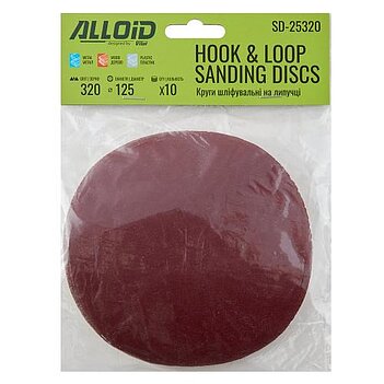 Шліфувальний круг Alloid 125 мм Р320 10 шт. (SD-25320)