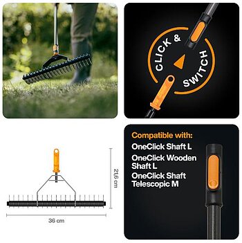 Грабли-аэратор Fiskars OneClick (1080679)