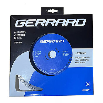 Диск алмазный сегментированный Gerrard Turbo 230x7,5x22,23 мм (128611)