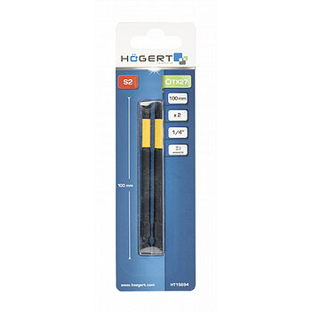Біта ударна магнітна Torx Hoegert S2 1/4" T27 2 шт. (HT1S694)