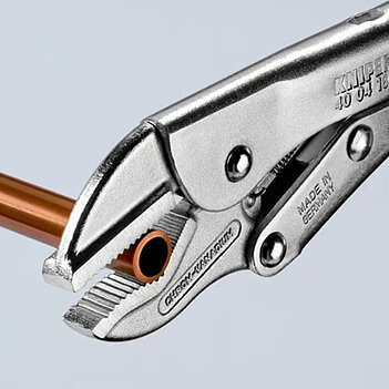 Клещи зажимные KNIPEX Cr-V 180 мм с круглыми губками (40 04 180)