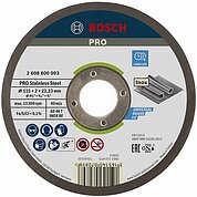 Круг отрезной по металлу Bosch PRO Stainless Steel 115 x 2,0 x 22,23 мм (2608600093)