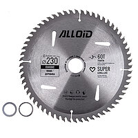Диск пиляльний по дереву Alloid 230х30,0/25,40/22,20 мм (WS-23060)