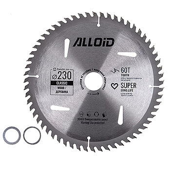 Диск пиляльний по дереву Alloid 230х30,0/25,40/22,20 мм (WS-23060)