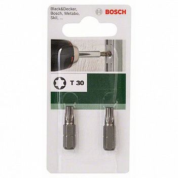 Бита Torx Bosch 1/4" T30 2шт (2609255937)