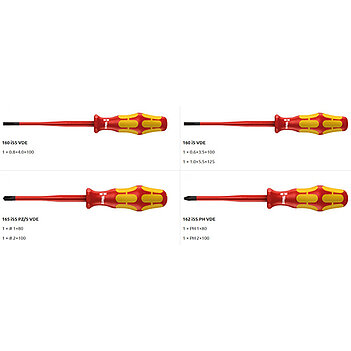 Набор отверток диэлектрических WERA Kraftform Plus 160 iSS/7 Slim 7 шт. (05135961001)