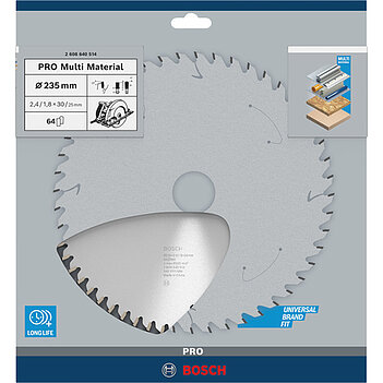 Диск пиляльний універсальний Bosch Multi Material 235х1,8х30мм (2608640514)