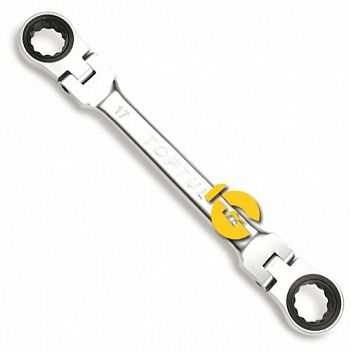 Ключ накидной с трещоткой и шарниром Toptul 10х11мм (AOAE1011)