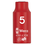Головка торцевая 6-гранная диэлектрическая WERA 8790 A VDE 1/4" 5 мм (05005931001)