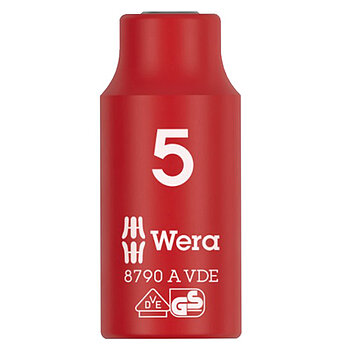 Головка торцевая 6-гранная диэлектрическая WERA 8790 A VDE 1/4" 5 мм (05005931001)