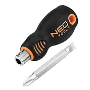 Отвертка реверсивная с двухсторонней битой Neo Tools 2 шт. (04-201)