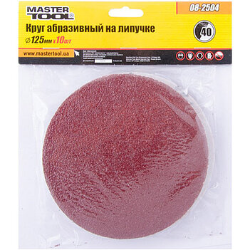 Шлифовальный круг MASTERTOOL SHOWBOX 125 мм Р40 (08-2504)