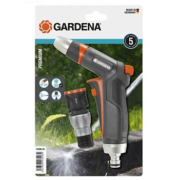 Пистолет для полива Gardena Premium + коннектор с автостопом Gardena (18306-20.000.00)