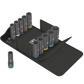 Набор головок 6-гранных ударных удлиненных WERA 8790 C Impaktor Deep Set 1 1/2" 11 шт. (05004841001)