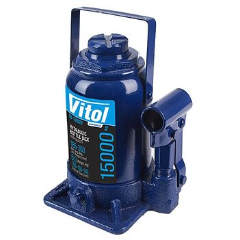 Домкрат гидравлический бутылочный VITOL 15 т (DB-15002H)