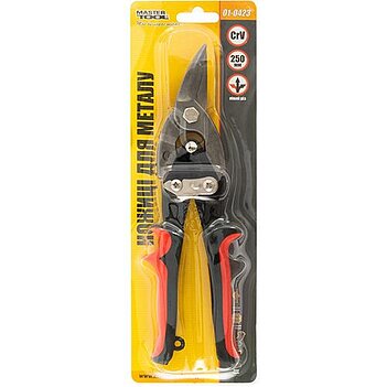 Ножницы по металлу левый рез MASTERTOOL 250 мм (01-0423)