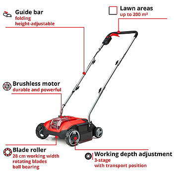 Аэратор аккумуляторный Einhell GC-SC 18/28 Li - Solo (3420604) - без аккумулятора и зарядного устройства
