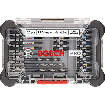 Набір біт і свердел Bosch PRO Impact Metal Set 20 шт. (2608521U84)