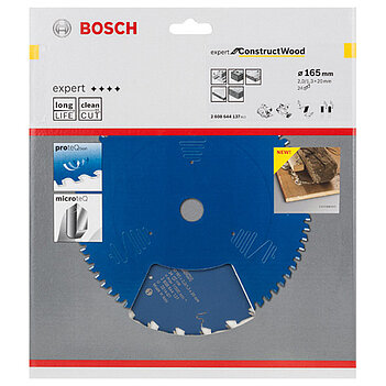 Диск пильный по дереву Bosch Expert for Construct Wood 165x20х1,3мм (2608644137)