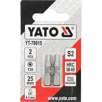 Біта Torx Yato 1/4" T30 2 шт. (YT-78015)