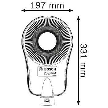 Насадка для видалення пилу Bosch GDE 162 (1600A001G8)