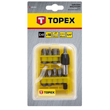 Набор бит TOPEX Cr-V 1/4" 18 шт. (39D363)