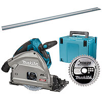 Пила дисковая аккумуляторная Makita XGT + диск пильный + шина направляющая (SET-SP001GZ03-0725) - без аккумулятора и зарядного устройства