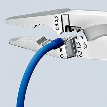 Длинногубцы прямые диэлектрические со съемниками изоляции KNIPEX 6в1 1000V VDE 200 мм (13 96 200)